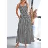 imagePRETTYGARDEN Womens 2026 Summer Spaghetti Strap Maxi Dresses Plaid Square Neck A Line Casual Beach Vacation Long SundressBlack