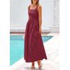 imagePRETTYGARDEN Womens 2026 Summer Spaghetti Strap Maxi Dresses Plaid Square Neck A Line Casual Beach Vacation Long SundressRed Black