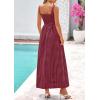 imagePRETTYGARDEN Womens 2026 Summer Spaghetti Strap Maxi Dresses Plaid Square Neck A Line Casual Beach Vacation Long SundressRed Black