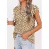 imagePRETTYGARDEN Womens Boho Flutter Sleeve Blouses Floral Print V Neck Summer Tops Casual Dressy Work Shirts Spring ClothesYellow Floral
