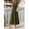 imagePRETTYGARDEN Womens Boho Maxi Dresses 2026 Summer Floral Lace Eyelet V Neck Spring Wedding Guest Dress Beach Vacation ClothesArmy Green