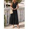 imagePRETTYGARDEN Womens Boho Maxi Dresses 2026 Summer Floral Lace Eyelet V Neck Spring Wedding Guest Dress Beach Vacation ClothesBlack