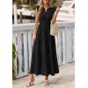 imagePRETTYGARDEN Womens Boho Maxi Dresses 2026 Summer Floral Lace Eyelet V Neck Spring Wedding Guest Dress Beach Vacation ClothesBlack