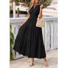 imagePRETTYGARDEN Womens Boho Maxi Dresses 2026 Summer Floral Lace Eyelet V Neck Spring Wedding Guest Dress Beach Vacation ClothesBlack