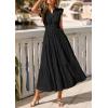 imagePRETTYGARDEN Womens Boho Maxi Dresses 2026 Summer Floral Lace Eyelet V Neck Spring Wedding Guest Dress Beach Vacation ClothesBlack