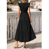imagePRETTYGARDEN Womens Boho Maxi Dresses 2026 Summer Floral Lace Eyelet V Neck Spring Wedding Guest Dress Beach Vacation ClothesBlack