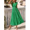 imagePRETTYGARDEN Womens Boho Maxi Dresses 2026 Summer Floral Lace Eyelet V Neck Spring Wedding Guest Dress Beach Vacation ClothesGreen