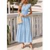 imagePRETTYGARDEN Womens Boho Maxi Dresses 2026 Summer Floral Lace Eyelet V Neck Spring Wedding Guest Dress Beach Vacation ClothesLight Blue