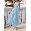 imagePRETTYGARDEN Womens Boho Maxi Dresses 2026 Summer Floral Lace Eyelet V Neck Spring Wedding Guest Dress Beach Vacation ClothesLight Blue