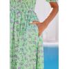 imagePRETTYGARDEN Womens Floral Boho Maxi Dresses Flowy Short Sleeve A Line Smocked Eyelet 2026 Summer Beach Vacation ClothesFloral Light Green