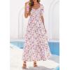 imagePRETTYGARDEN Womens Floral Boho Maxi Dresses Flowy Short Sleeve A Line Smocked Eyelet 2026 Summer Beach Vacation ClothesFloral Purple