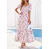 imagePRETTYGARDEN Womens Floral Boho Maxi Dresses Flowy Short Sleeve A Line Smocked Eyelet 2026 Summer Beach Vacation ClothesFloral Purple