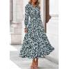 imagePRETTYGARDEN Womens Floral Maxi Dress 2026 Fall Long Sleeve V Neck A Line Long Flowy Spring Party Boho DressesFloral Blue Yellow