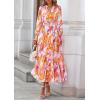 imagePRETTYGARDEN Womens Floral Maxi Dress 2026 Fall Long Sleeve V Neck A Line Long Flowy Spring Party Boho DressesFloral Brown Purple