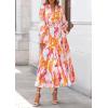 imagePRETTYGARDEN Womens Floral Maxi Dress 2026 Fall Long Sleeve V Neck A Line Long Flowy Spring Party Boho DressesFloral Brown Purple