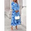 imagePRETTYGARDEN Womens Floral Maxi Dress 2026 Fall Long Sleeve V Neck A Line Long Flowy Spring Party Boho DressesFloral Light Blue