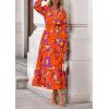imagePRETTYGARDEN Womens Floral Maxi Dress 2026 Fall Long Sleeve V Neck A Line Long Flowy Spring Party Boho DressesFloral Orange Purple