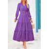 imagePRETTYGARDEN Womens Floral Maxi Dress 2026 Fall Long Sleeve V Neck A Line Long Flowy Spring Party Boho DressesPlaid Blue Pink