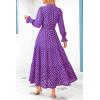 imagePRETTYGARDEN Womens Floral Maxi Dress 2026 Fall Long Sleeve V Neck A Line Long Flowy Spring Party Boho DressesPlaid Blue Pink