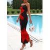 imagePRETTYGARDEN Womens Floral Maxi Dress Summer 2026 Sexy Spaghetti Strap Slip Bodycon Mesh Beach Vacation DressesBlack