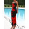 imagePRETTYGARDEN Womens Floral Maxi Dress Summer 2026 Sexy Spaghetti Strap Slip Bodycon Mesh Beach Vacation DressesBlack