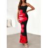 imagePRETTYGARDEN Womens Floral Maxi Dress Summer 2026 Sexy Spaghetti Strap Slip Bodycon Mesh Beach Vacation DressesBlack Pink Flower