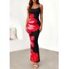 imagePRETTYGARDEN Womens Floral Maxi Dress Summer 2026 Sexy Spaghetti Strap Slip Bodycon Mesh Beach Vacation DressesBlack Pink Flower