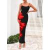 imagePRETTYGARDEN Womens Floral Maxi Dress Summer 2026 Sexy Spaghetti Strap Slip Bodycon Mesh Beach Vacation DressesFloral Black Red