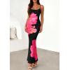 imagePRETTYGARDEN Womens Floral Maxi Dress Summer 2026 Sexy Spaghetti Strap Slip Bodycon Mesh Beach Vacation DressesFloral Black Rose Red