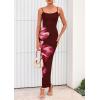 imagePRETTYGARDEN Womens Floral Maxi Dress Summer 2026 Sexy Spaghetti Strap Slip Bodycon Mesh Beach Vacation DressesFloral Wine Red
