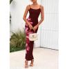 imagePRETTYGARDEN Womens Floral Maxi Dress Summer 2026 Sexy Spaghetti Strap Slip Bodycon Mesh Beach Vacation DressesFloral Wine Red