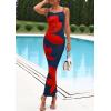 imagePRETTYGARDEN Womens Floral Maxi Dress Summer 2026 Sexy Spaghetti Strap Slip Bodycon Mesh Beach Vacation DressesNavy