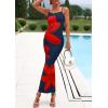 imagePRETTYGARDEN Womens Floral Maxi Dress Summer 2026 Sexy Spaghetti Strap Slip Bodycon Mesh Beach Vacation DressesNavy