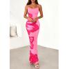 imagePRETTYGARDEN Womens Floral Maxi Dress Summer 2026 Sexy Spaghetti Strap Slip Bodycon Mesh Beach Vacation DressesPink Floral