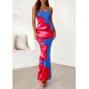 imagePRETTYGARDEN Womens Floral Maxi Dress Summer 2026 Sexy Spaghetti Strap Slip Bodycon Mesh Beach Vacation DressesSky Blue Red Floral