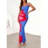 imagePRETTYGARDEN Womens Floral Maxi Dress Summer 2026 Sexy Spaghetti Strap Slip Bodycon Mesh Beach Vacation DressesSky Blue Red Floral