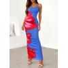 imagePRETTYGARDEN Womens Floral Maxi Dress Summer 2026 Sexy Spaghetti Strap Slip Bodycon Mesh Beach Vacation DressesSky Blue Red Floral