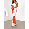 imagePRETTYGARDEN Womens Floral Maxi Dress Summer 2026 Sexy Spaghetti Strap Slip Bodycon Mesh Beach Vacation DressesWhite Orange Floral