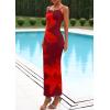 imagePRETTYGARDEN Womens Floral Maxi Dress Summer 2026 Sexy Spaghetti Strap Slip Bodycon Mesh Beach Vacation DressesWine Red