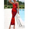 imagePRETTYGARDEN Womens Floral Maxi Dress Summer 2026 Sexy Spaghetti Strap Slip Bodycon Mesh Beach Vacation DressesWine Red