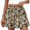 imagePRETTYGARDEN Womens Flowy Shorts Summer Fashion 2026 Beach Vacation Clothes Casual High Waist Wide Leg Ruffle ShortsPrint Army Green