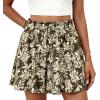 imagePRETTYGARDEN Womens Flowy Shorts Summer Fashion 2026 Beach Vacation Clothes Casual High Waist Wide Leg Ruffle ShortsPrint Army Green