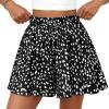 imagePRETTYGARDEN Womens Flowy Shorts Summer Fashion 2026 Beach Vacation Clothes Casual High Waist Wide Leg Ruffle ShortsPrint Black White