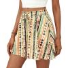 imagePRETTYGARDEN Womens Flowy Shorts Summer Fashion 2026 Beach Vacation Clothes Casual High Waist Wide Leg Ruffle ShortsPrint Green Yellow