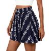 imagePRETTYGARDEN Womens Flowy Shorts Summer Fashion 2026 Beach Vacation Clothes Casual High Waist Wide Leg Ruffle ShortsPrint Navy White