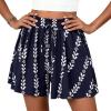 imagePRETTYGARDEN Womens Flowy Shorts Summer Fashion 2026 Beach Vacation Clothes Casual High Waist Wide Leg Ruffle ShortsPrint Navy White