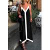 imagePRETTYGARDEN Womens Maxi Dress 2026 Summer Sundress V Neck Spaghetti Strap Flowy Elegant Party Dresses Beach Vacation ClothesBlack