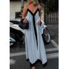 imagePRETTYGARDEN Womens Maxi Dress 2026 Summer Sundress V Neck Spaghetti Strap Flowy Elegant Party Dresses Beach Vacation ClothesDusty Blue