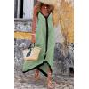 imagePRETTYGARDEN Womens Maxi Dress 2026 Summer Sundress V Neck Spaghetti Strap Flowy Elegant Party Dresses Beach Vacation ClothesGreen