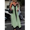 imagePRETTYGARDEN Womens Maxi Dress 2026 Summer Sundress V Neck Spaghetti Strap Flowy Elegant Party Dresses Beach Vacation ClothesGreen